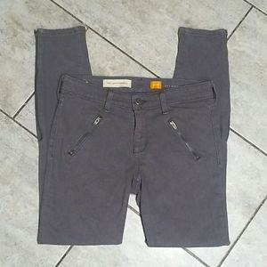 Anthropologie Pilcro Gray Serif Moto Sz 28 Jeans